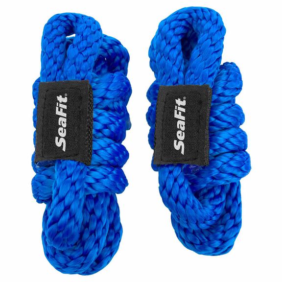 3/8" x 5' Fender Line, Double Braid Nylon, Blue, Pair image number 0