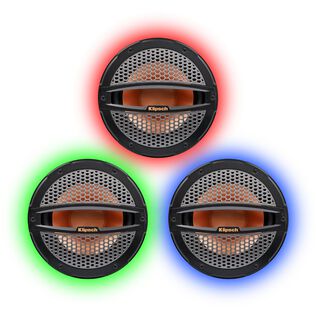 10.75" Marine Subwoofer with Onyx Steel Colored Grille and LED Lights