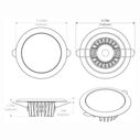 Mirage Flush Mount LED Down Lights, 380 Lumen, Polished Finish image number 3