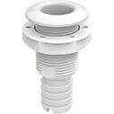 SEAFLO 1" Thru Hull Fitting with Check Valve White image number 0