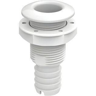 SEAFLO 1" Thru Hull Fitting with Check Valve White