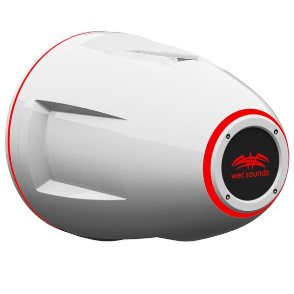 REV 10 HD White 10" Marine Tower Speakers with XW-W Grille & RGB LED Rings (Pair) image number 3