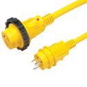 Marinco 50 Foot Shore Power Cord Set, 30 Amp, 125V, Yellow image number 2