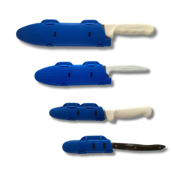 Blade Guard&reg; 4-Pack Knife Edge Protectors & Blade Covers, 4", 6", 8", 10", Blue image number 0