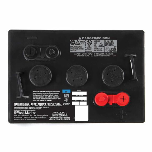 6V Group GC2 Dual Purpose Marine AGM Battery, 190 Amp Hours, 680 Cold Cranking Amps, 900 Marine Cranking Amps, 480 Reserve Minutes image number 1