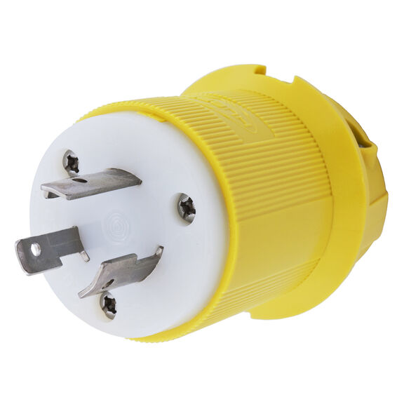 Hubbell Marine Twist-Lock Plug, 20A 125V, L5-20P, Yellow image number 0