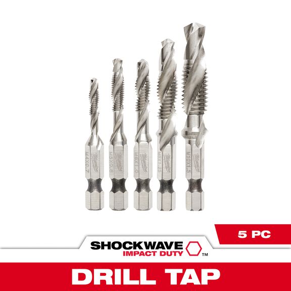 SHOCKWAVE&trade; Metric Impact Drill Tap Set, 5 Piece image number 0