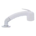 Deck-Mount Sprayer Small Arctic White Sprayer No Hook w/Elbow, 6' White Rubber Hose, Ultra-Low Profile Holder image number 2