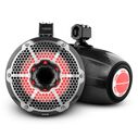 HYDRO 10" Neodymium Marine Towers with Built-in Passive Radiator, 1" Driver and RGB LED Light, 900 Watts, Black Carbon Fiber image number 0