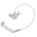 Trinidad Head/Shower Combo Faucet Classic Warm White Sprayer No Teeth, 6' White Rubber Hose Chrome/Warm White image number 1
