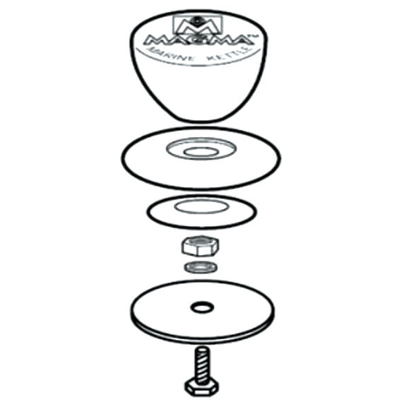 Knob & Finger Guard for Magma Marine Kettle Grills image number 1