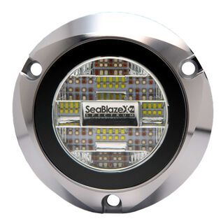 SeaBlaze X2 LED Underwater Light Full-Color Spectrum, Polished Bezel