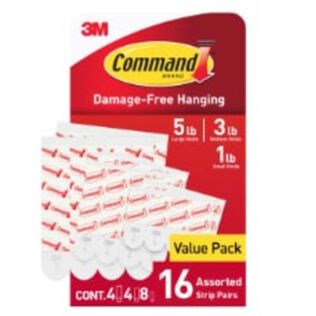 Command&trade; Assorted Replacement Strips, 16 Strips
