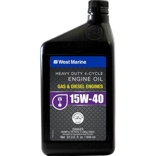 15W-40 4 Stroke Conventional Heavy Duty Marine Engine Oil, 1 Quart