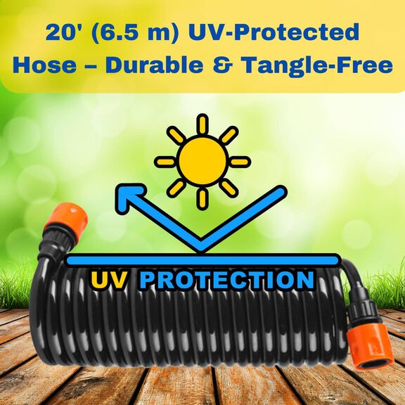 SEAFLO 20&prime; Hosecoil Washdown System for RV, Boat & Garden Water Pump image number 5