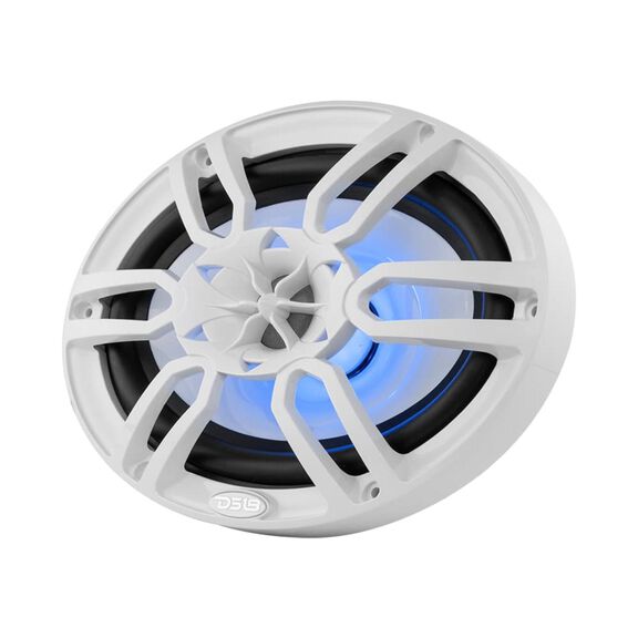 HYDRO 6 x 9" 2-Way Marine Speakers with Integrated RGB LED Lights, 375 Watts, White image number 1