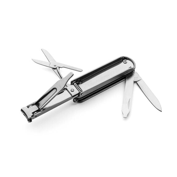 Nail Clip Kit with Nail File, Screwdriver, Scissors, Knife & Keyring Attachment image number 0