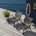 Amazonia 2-Piece Aluminum and Teak 100% FSC Certified Lounger Chair Set image number 2