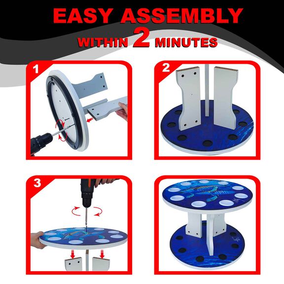 Guy Harvey Wahoo Spinning 9 Fishing Rod Storage Rack, Vertical Fishing Pole Rod Holder image number 8