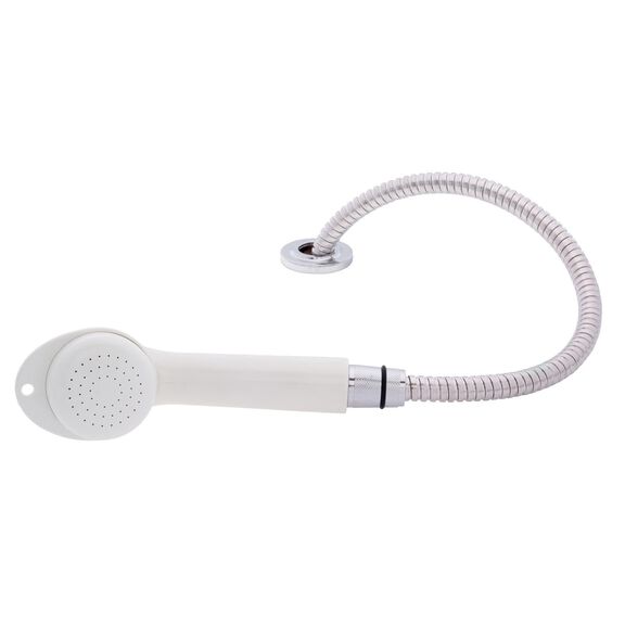 Deck-Mount Sprayer Large Warm White Sprayer, 6' Stainless Steel Hose, Low Profile Holder image number 1