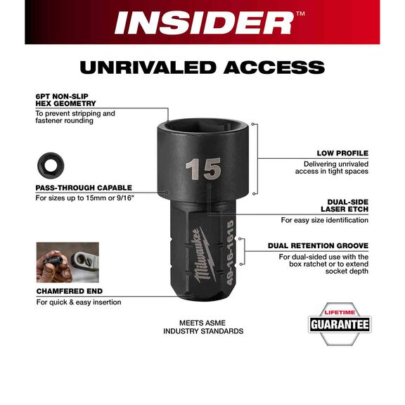 INSIDER&trade; Box Ratchet Socket 6 Point 1/2" image number 1