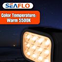 SEAFLO 360&deg; Rotating Remote Control LED Searchlight, 10-30V DC, 2700 Lumens, Wired Remote, Black image number 5
