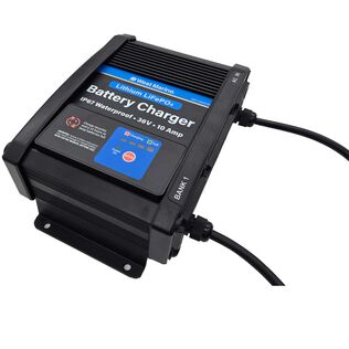 36V 10A, 1 Bank Mounted Battery Charger