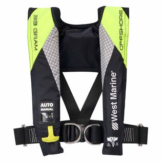 Automatic/Manual 33 Gram All Clear&reg; Offshore Inflatable Life Jacket with Harness