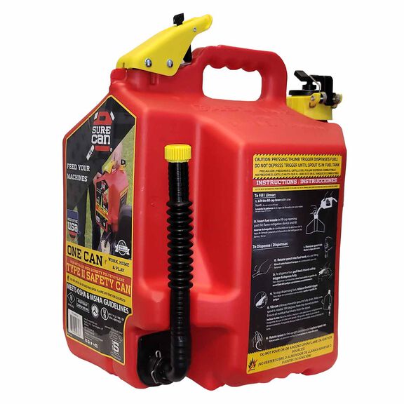5 Gallon Spill Free Type II Safety Can for Gasoline image number 0