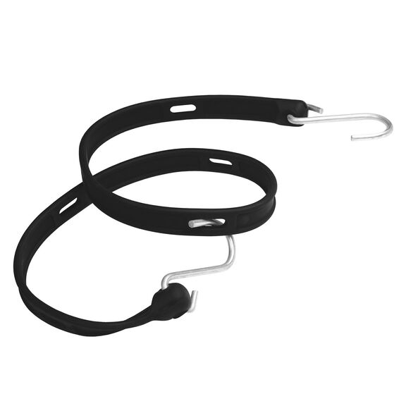 36" Slotted Bungee Strap with Galvanized Steel Hook Ends, Black image number 0