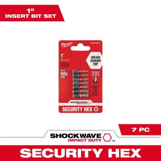 7 Piece SHOCKWAVE&trade; Impact Hex Security Insert Bit Set