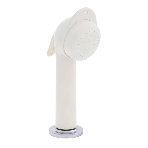 Deck-Mount Sprayer Large Warm White Sprayer, 10' White Rubber Hose, Low Profile Holder image number 0