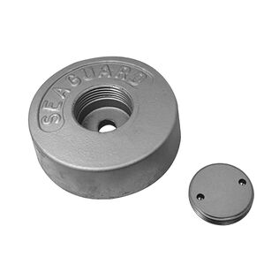 Zinc Round Plate Flange Anode, 0.63" x 5.51" x 1.57"