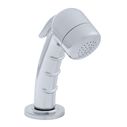 Deck-Mount Sprayer Small Chrome Sprayer No Hook, 10' White Rubber Hose, Low Profile Holder image number 0