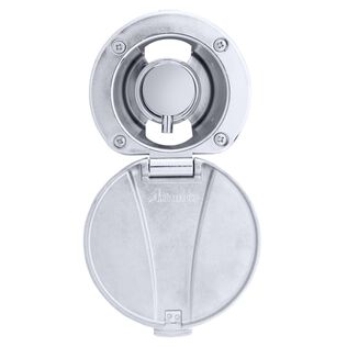 Aidack Recessed Control Valve Hot/Cold Mixer, Chrome Cup with Stainless Steel Lid, Chrome Aidack Handle