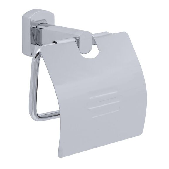 Miah Single Post T.P. Holder w/Lid Chrome image number 0