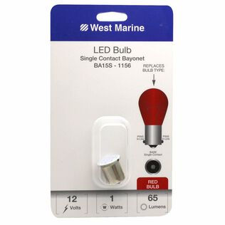 Single Contact Bayonet BA15S-1156 LED Bulb, Red
