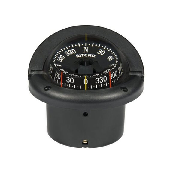 Flush-Mount Helmsman Compass, 3-3/4" CombiDamp Dial, Black image number 0
