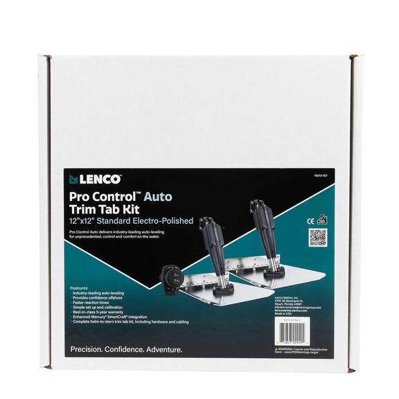 Complete 12" x 12" Standard Trim Tab Kit With Pro Control Auto EP image number 1