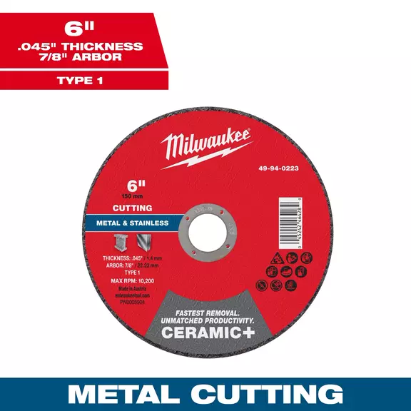 6" Metal Cut Off Wheel image number 0