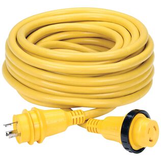Marinco 50 Foot Shore Power Cord Set, 30 Amp, 125V, Yellow