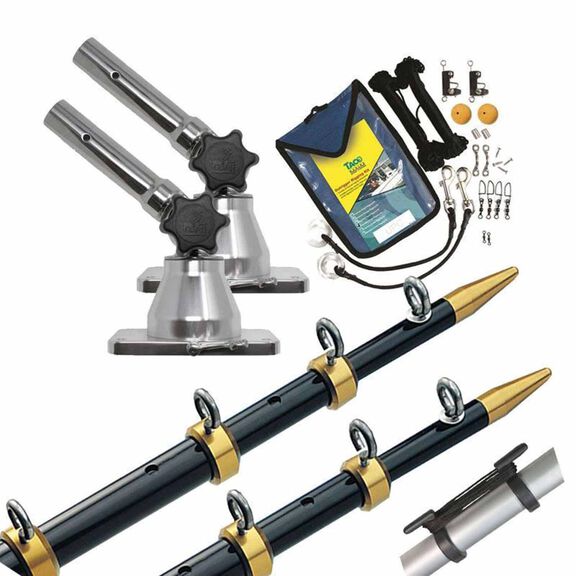 Grand Slam 170 Black/Gold 15' Tele-Outriggers w/Std. Rigging Kit image number 0