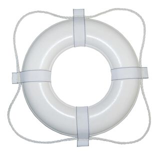 24" Dia. Foam Life Ring Buoy, White