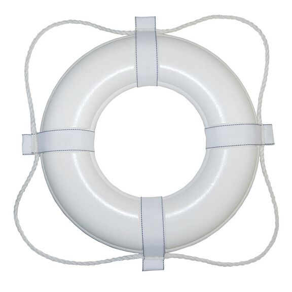 24" Dia. Foam Life Ring Buoy, White image number 0