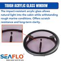 SEAFLO 02-Series 23.1" Black Aluminum Circular Deck Hatch image number 4