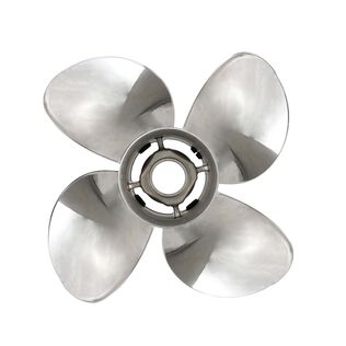 Quicksilver Q4 13" Diameter X 17" Pitch, 4-Blade Stainless Steel Propeller, Right Hand Rotation