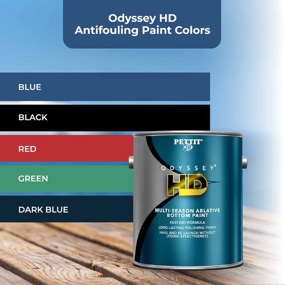 Odyssey HD Multi-Season Copolymer Ablative Antifouling Paint, Black, Gallon image number 4