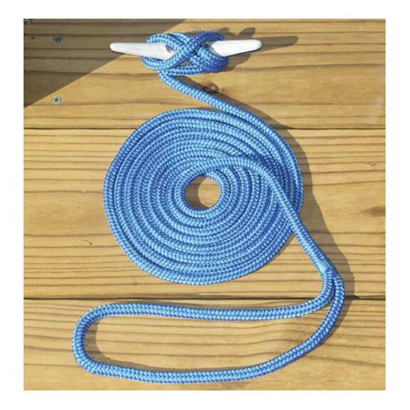 1/2" x 15' Dock Line, Double Braid, Blue image number 0