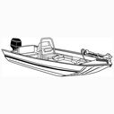 Styled-to-Fit Boat Cover for Aluminum Modified-V Jon Boats with High Center Console, O/B image number 1
