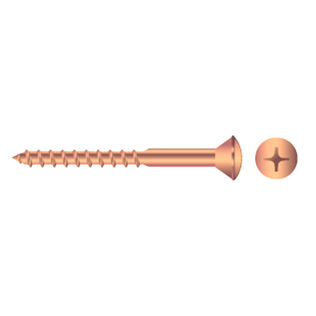 Silicon Bronze Frearson Oval-Head Wood Screws